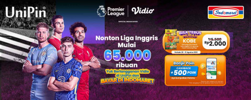 Berlangganan Vidio lewat UniPin dan Bayar di Indomaret, Bisa Tebus Murah KOBE Mie Instant dan Cashback hingga 500 Poin di Indomaret Poinku